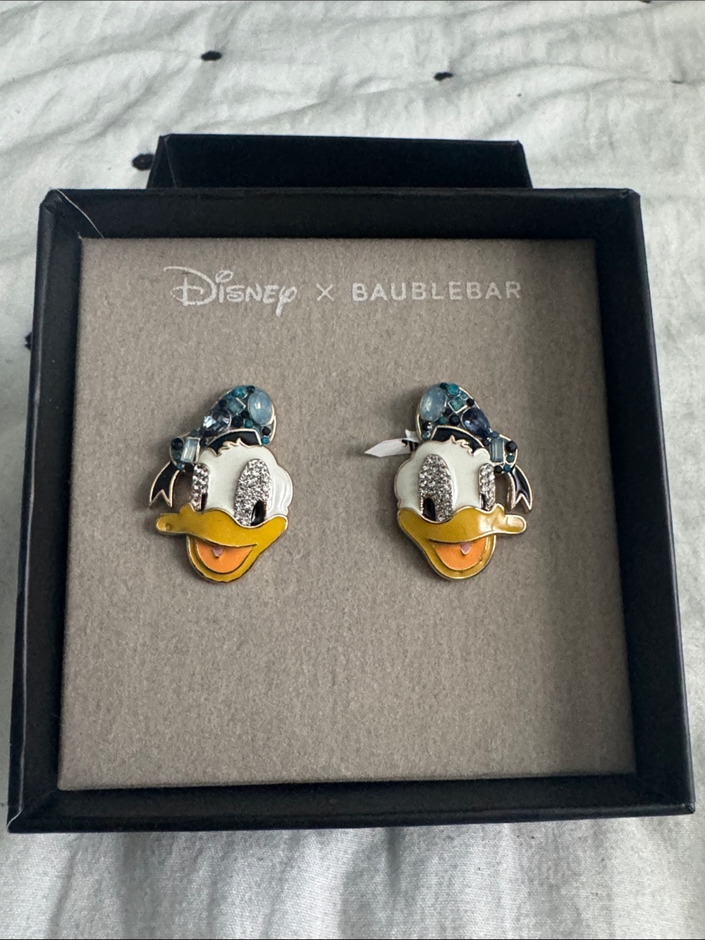 BaubleBar Disney Donald Duck Stud Earrings - White, Yellow, Blue